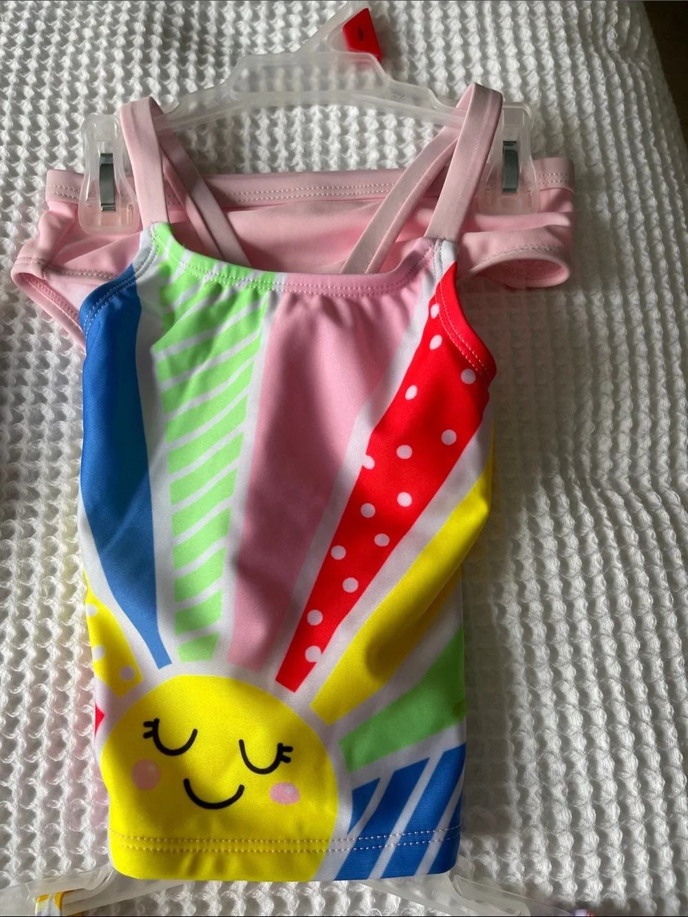 4 wonder nation Girls' Multicolor Swim sets -lPink, Yellow, Blue